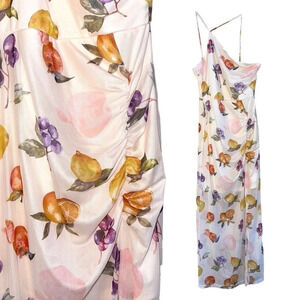 Y2K Summer Sheer Slip Dress Fruit print size S/M